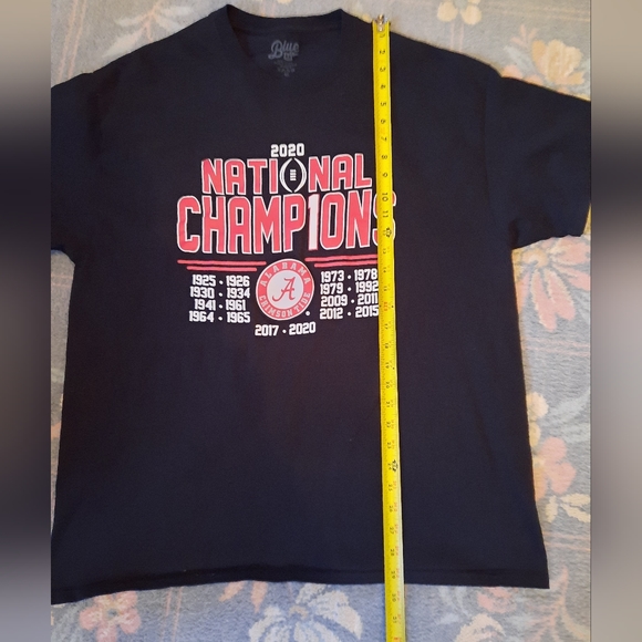 Alabama Crimson Tide 2020 National Champions Tee,Black/Red/White Sz XL - Picture 6 of 6